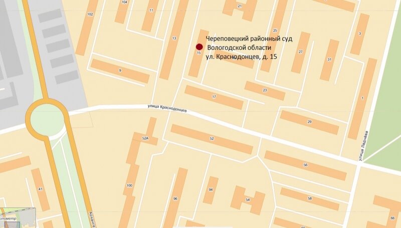 Череповец краснодонцев карта