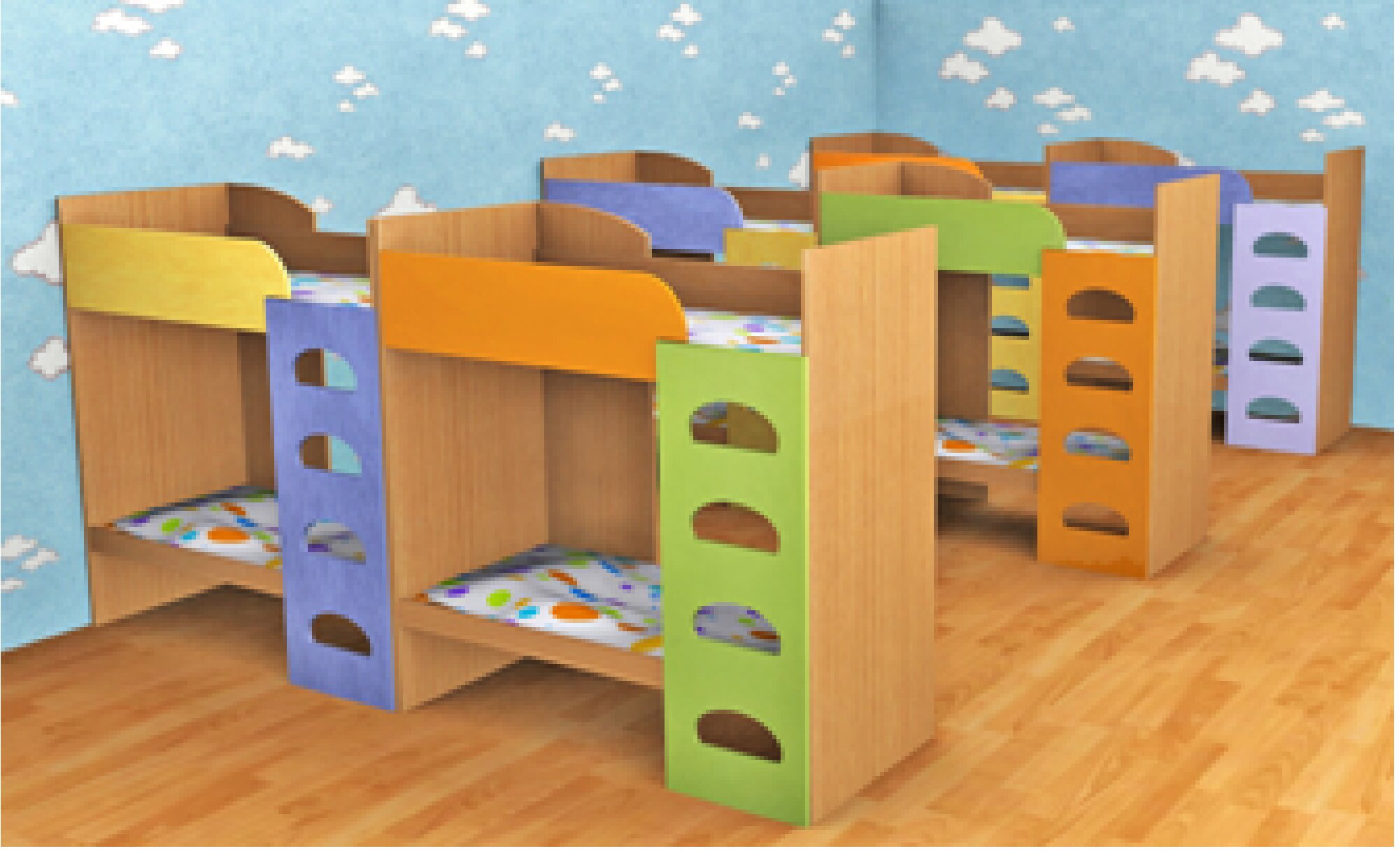 двухъярусные кровати для детского садика