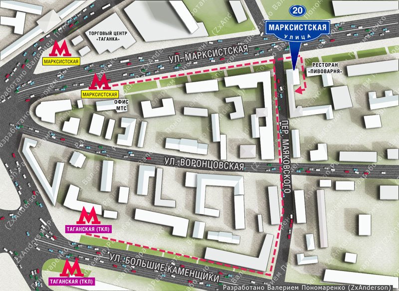 Карта москвы марксистская