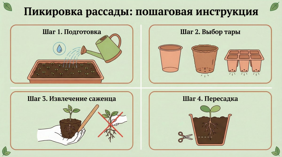 Пересадка рассады пошагово