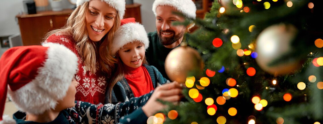 Украшать ёлку всей семьёй — одна из главных новогодних традиций. Источник фото: Harbucks / Shutterstock.