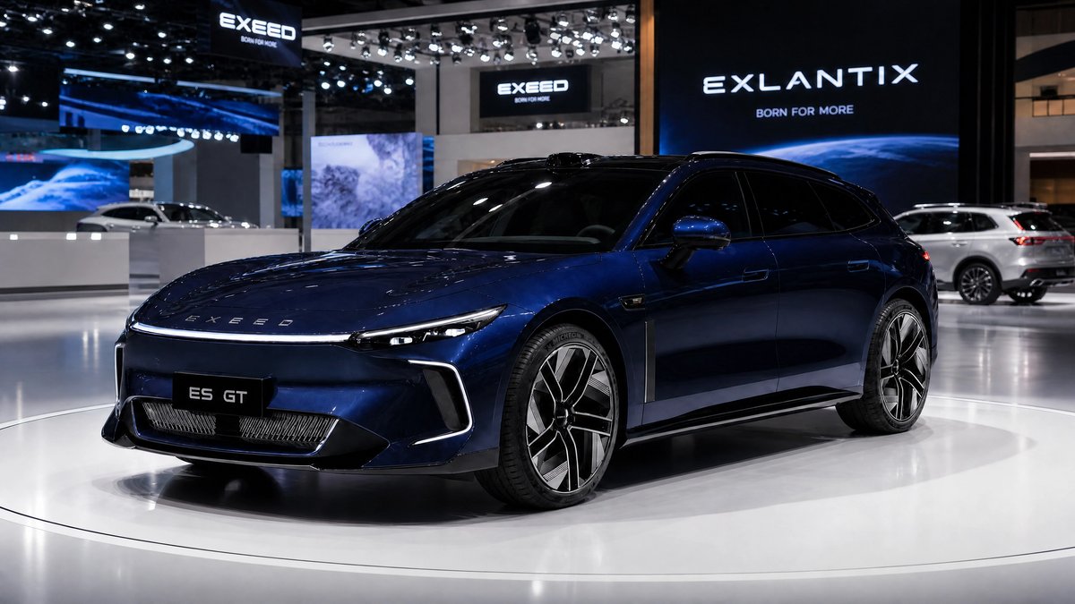 Презентация автомобиля Exlantix ES GT синего цвета