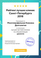 сертификат/документ Клиники Долголетие на метро Технологический институт 1