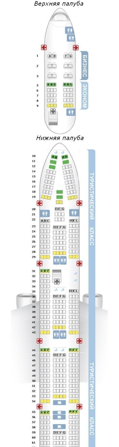 Боинг расположение кресел боинг 747