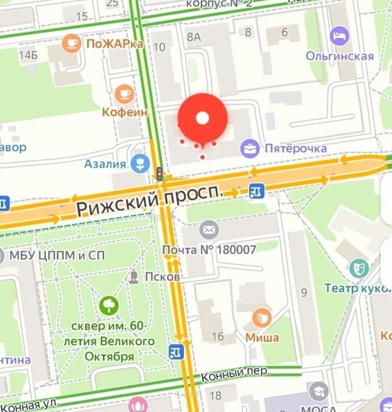 Карта рижский 55 псков